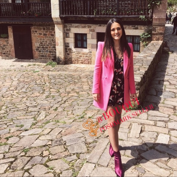 BLOGGER FAV ZARA DOUBLE BREASTED FROCK PINK BLAZER - Picture 10 of 15